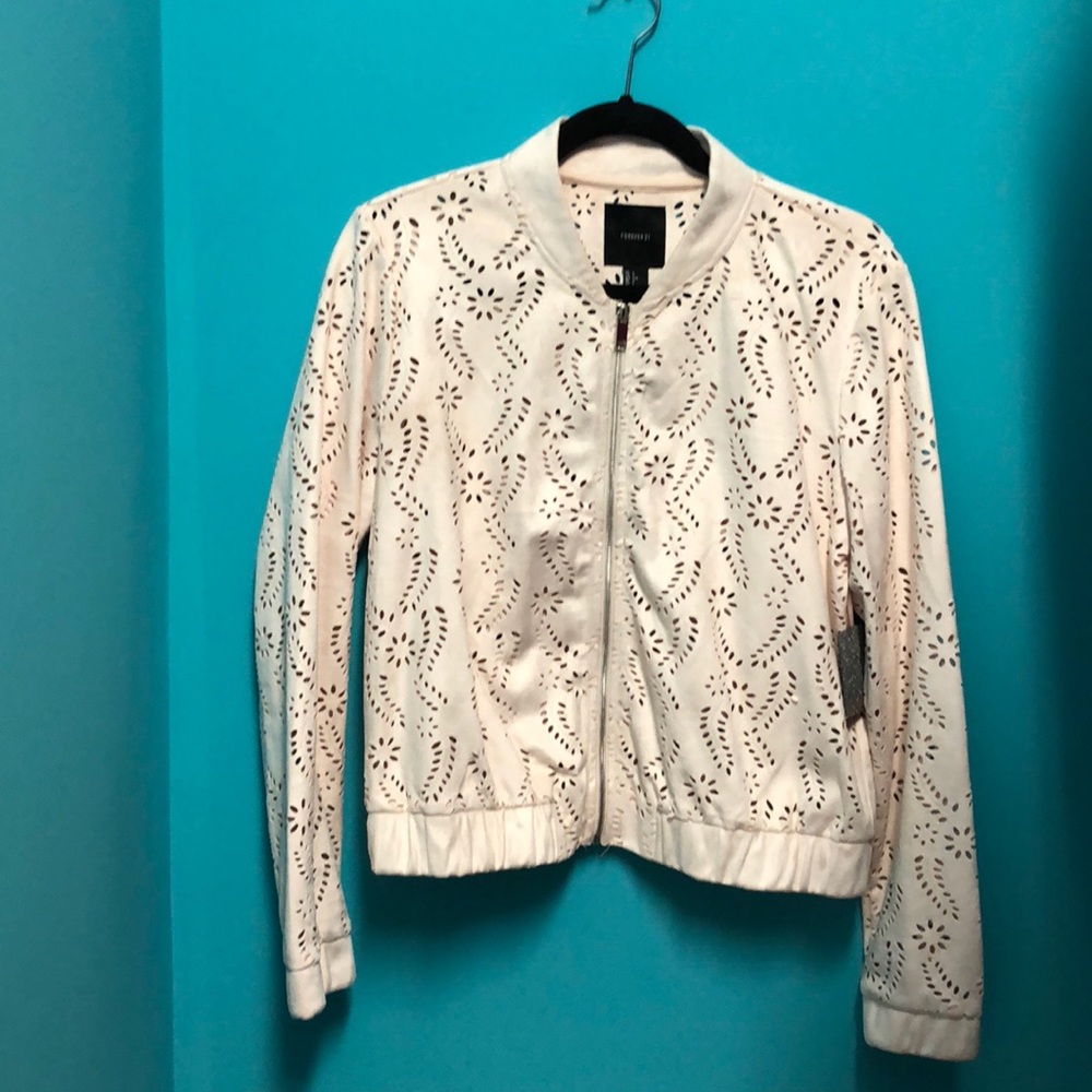 Forever 21 blush cutout jacket